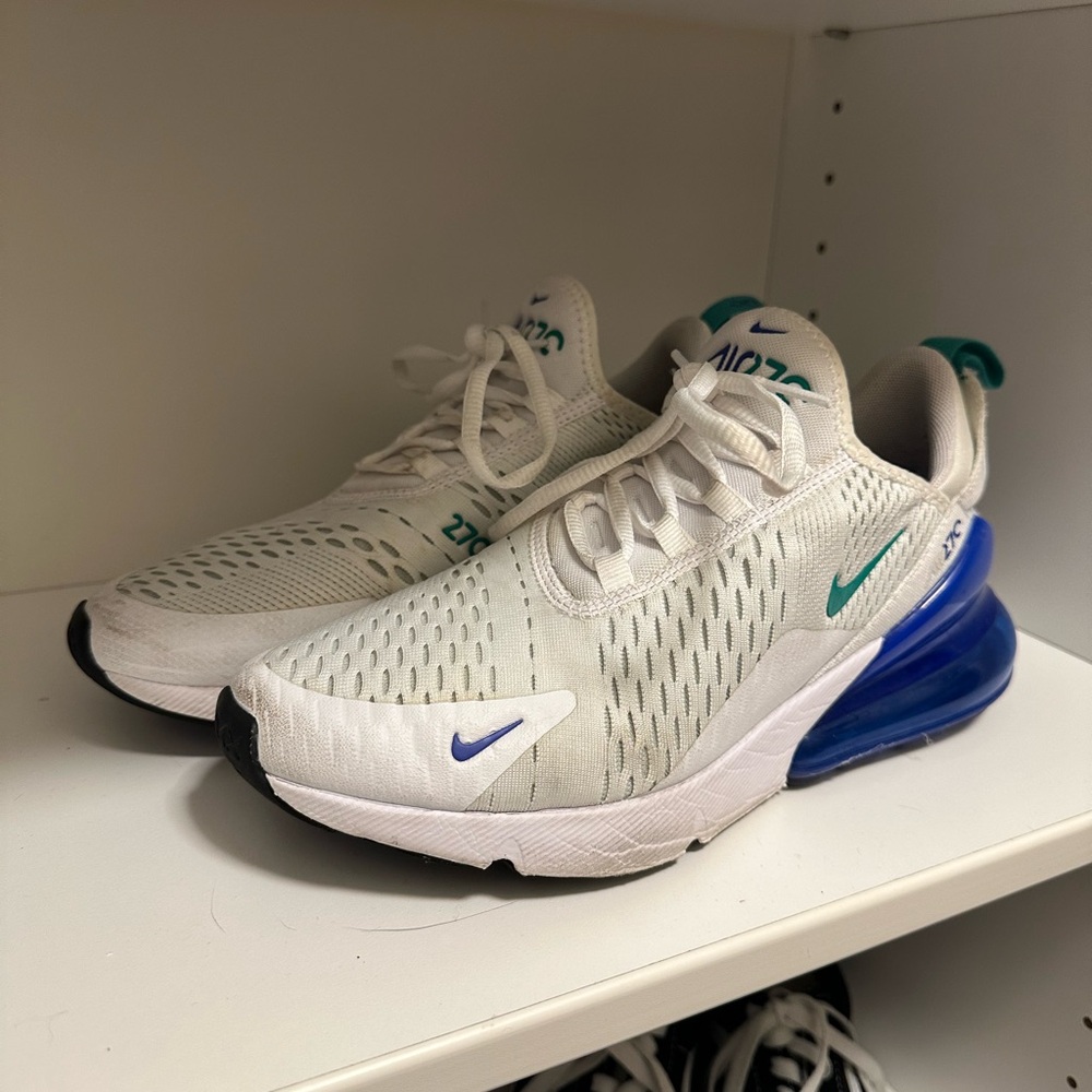 Nike Women’s White and Blue Sneakers